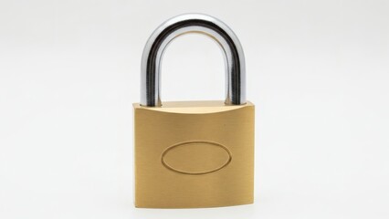 Naklejka premium Golden Padlock Safety First.