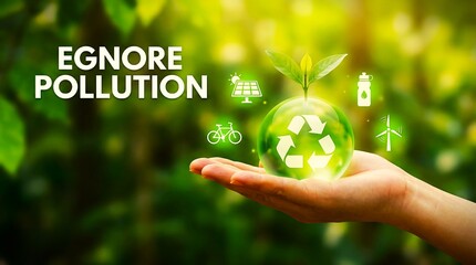Environmental Protection and Recycle Concept for Green Energy Website Banner