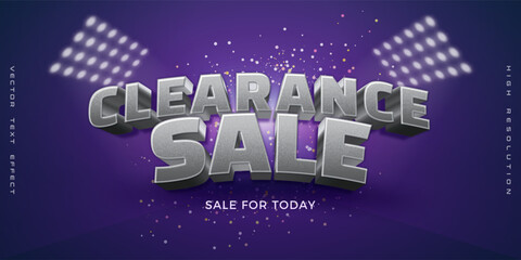 Gradient warehouse sale banner. Spotlight background. Warehouse sale label