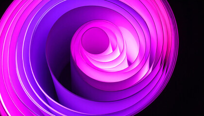 Vibrant purple and pink abstract spiral creating a mesmerizing visual illusion against a dark background