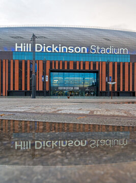 Everton Football Club, Merseyside, United Kingdom. 11.22.2025 Everton&rsquo;s new Hill Dickinson stadium on Bramley Moore Dock along the River Mersey, 22nd Nov 2025.
