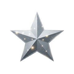 Obraz premium Illuminated star icon isolated on transparent background