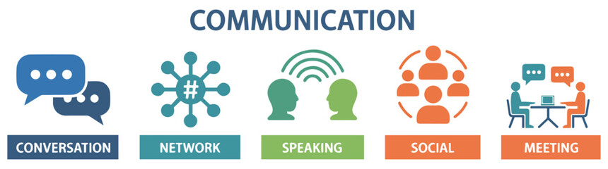 communication chat icon set vector