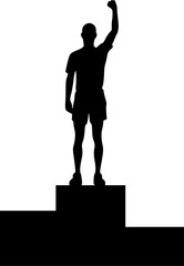 Celebration in podium illustration design