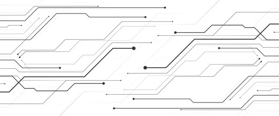 Obraz premium Vector digital white and blue digital technology futuristic circuit board background..