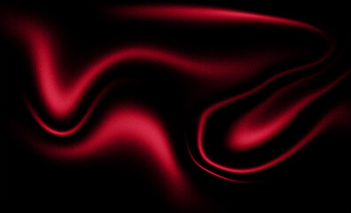 Intense red abstract wave on black background with elegant grainy texture. Dramatic scarlet silk flow for luxury cosmetics, passionate romantic concepts, and premium cinematic backdrops.