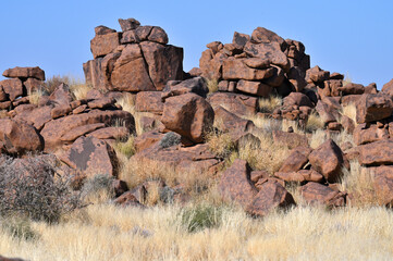 Rock formation Giants Playground Namibia