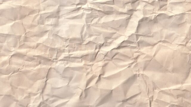 Animated, crumpled, paper, texture, background, beige, wrinkled, parchment, stop, motion, loop, for, video, editing, transitions, vintage, retro, overlays, organic, scrapbooking, effect.
