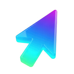 3d arrow icon isolated on transparent background