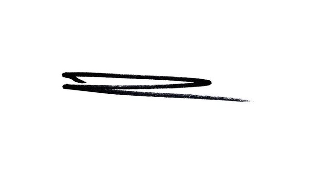 Hand-drawn scribble doodle animation, minimalist black zigzag line for underlining text, creative sketch motion graphic for highlighting important information in video presentations.
