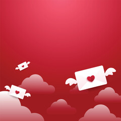 Valentine's Day Labels and Badges Vector Illustration. Sale sticker, invitation, frames and isolated.