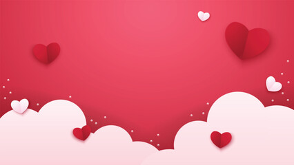 Valentine's Day Labels and Badges Vector Illustration. Sale sticker, invitation, frames and isolated.