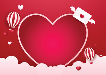 Valentine's Day Labels and Badges Vector Illustration. Sale sticker, invitation, frames and isolated.