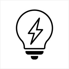 Fototapeta premium Electric lamp icon Lamp with light Vector stock illustration