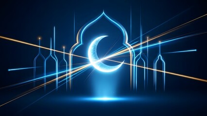 A digital abstract blue background with glowing electric lines showing energy, technology, and dynamic movement like a burst of light in space