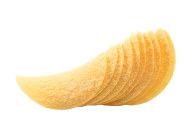 Potato chips isolated on white isolated