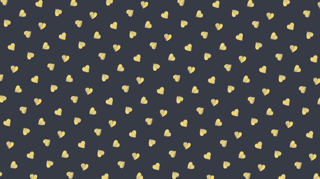 Hand-Drawn Heart Pattern Seamless Background &ndash; Pink Pastel Valentine Love Texture