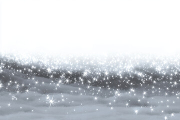 Sparkling Snow Field with Starry Glitter Effect