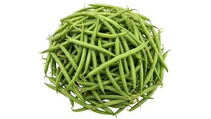 A bundle of green beans isolated on transparent background