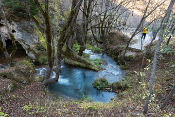 Cascade on Gostilje stream, Zlatibor district in Serbia, travel destination