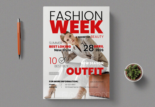 Fashion Week Magazine Cover Layout