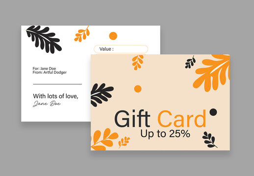 Gift Card Design Layout