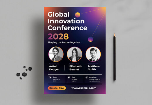 Global Innovation Conference Poster Design Layout
