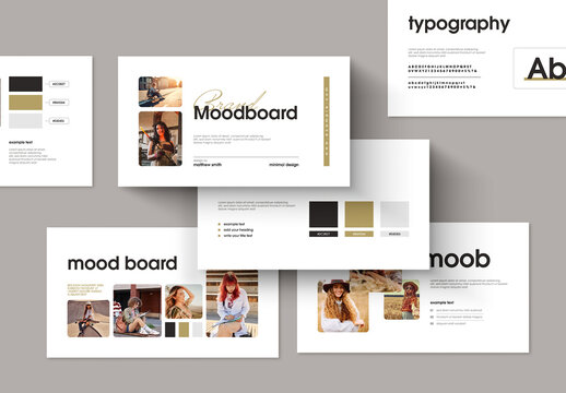 Minimal Brand Mood Board Template for Visual