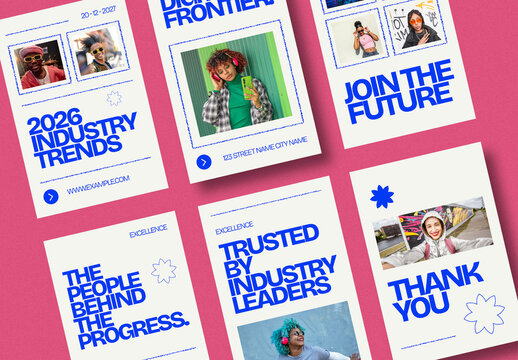 Set of Professional Podcast Social Media Story Templates
