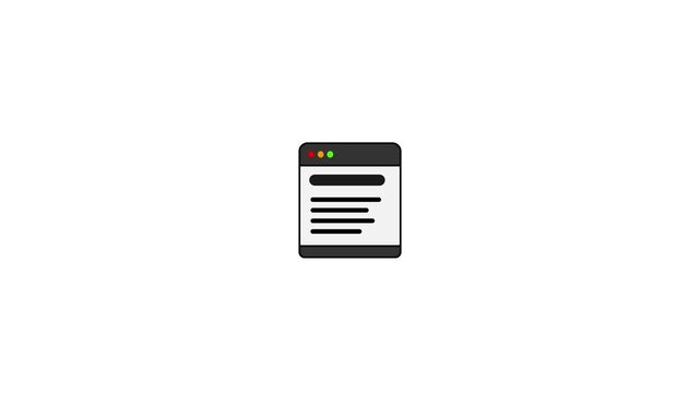 A simple webpage icon with three colored dots