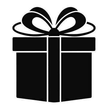 A solitary black gift box silhouette represents celebration and potential surprises