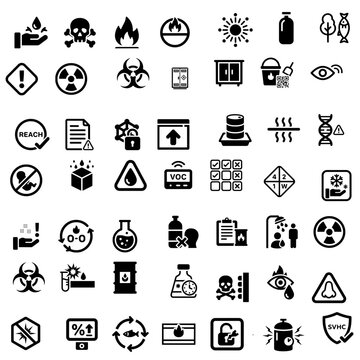 Dangerous chemicals Rounded Accessibility icons (vector)