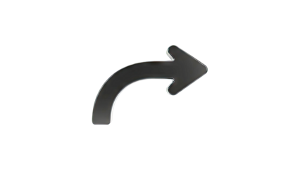Black Curved Arrow