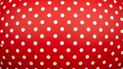 Red and white polka dot pattern.