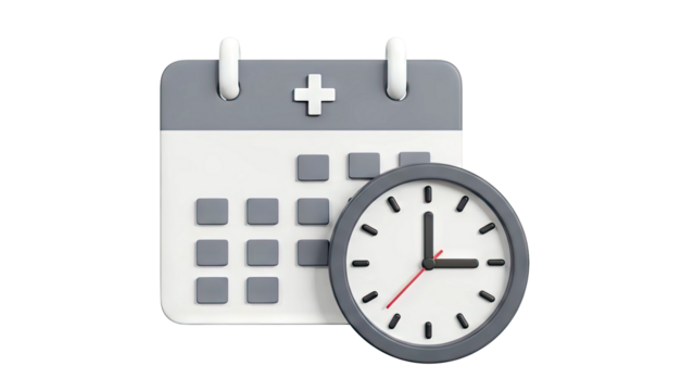Calendar and Clock Icon - Powered by Adobe