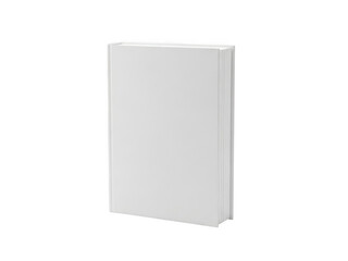 Blank white book isolated on transparent background