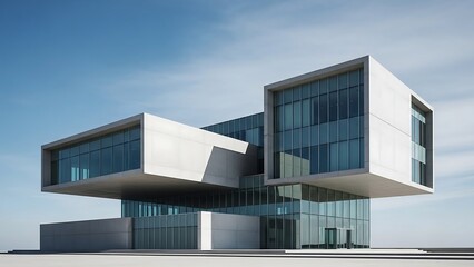 Modern Architecture Building Design Concept.