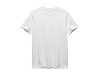 Plain white t-shirt isolated on transparent background