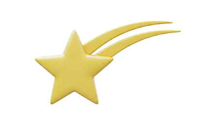 Golden Star with Streaks