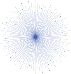 Obraz premium Abstract blue starburst background with glowing rays and retro sunburst design vector illustration