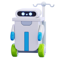 3D Medical Service Robot Illustration