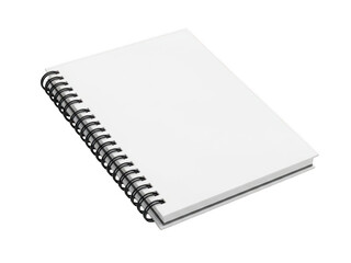 Blank spiral notebook isolated on transparent background