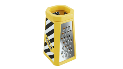 Yellow and Black Striped Box Grater