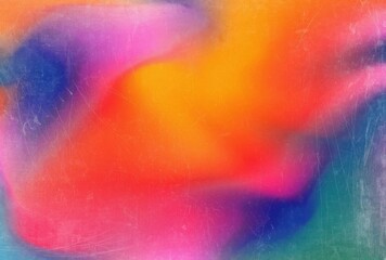 Vibrant abstract colorful illustration with swirling patterns of orange, pink, and blue hues creating a dynamic visual effect