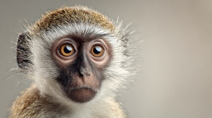 Obraz premium Animal Displays Subtle Surprise in Reaction to Unexpected Moment in a Clean Setting