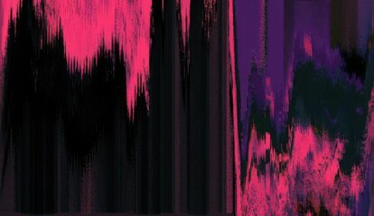 Vibrant abstract forest landscape viewed from a low angle with colorful splatters and dynamic brushstrokes