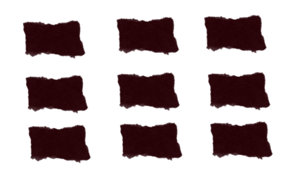 Nine Torn Dark Red Paper Pieces with Rough Edges on a Black Background