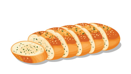 Exquisitely Sliced Golden-Brown Loaf Adorned with Aromatic Herbs and Toasted Sesame Seeds