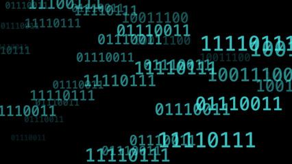 Obraz premium Binary Code Background Loop