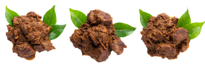 Delicious spicy meat dish transparent background food photography cooking art